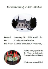 Plakat Einstimmung in den Advent